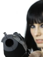Brunette-With-Gun
