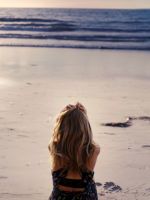 Lonely-Girl-On-Beautiful-Beach