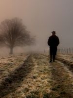 Lonely-Man-Walking-In-Field