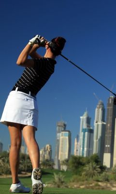 Girl in the Golf ground