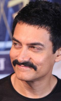 Aamir Khan with moustaches