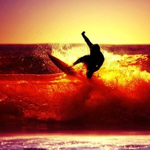 Galaxy S  Active HD Wallpaper Man Surfing In Sunset