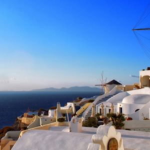 My Galaxy S  HD Summer Architecture Windmills Oia Santorini Greece     X