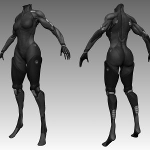 Wip Sculpted Cyborg Body By Fusobotic D Fg  A