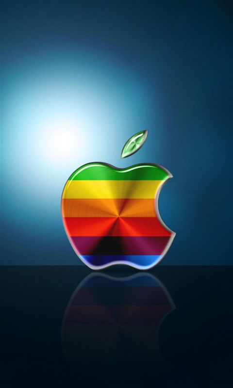 Multi colored Apple Logo