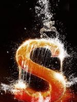 Alphabet S Splashed in water