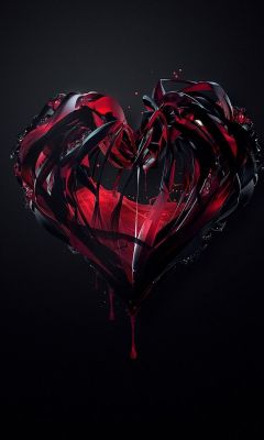 D Abstract Blood Hearts    X