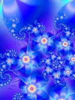 Blue Flower Abstract    X
