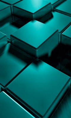 Abstract  D Blue Box Hd Wallpaper Image For Your Iphone
