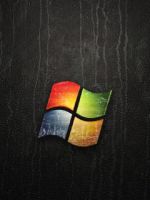 Microsoft Windows Skin Abstract Black Logo    X