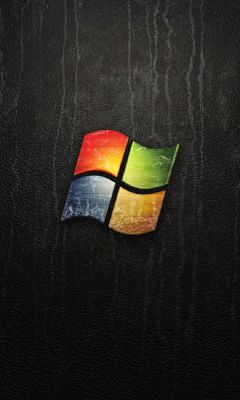 Microsoft Windows Skin Abstract Black Logo    X