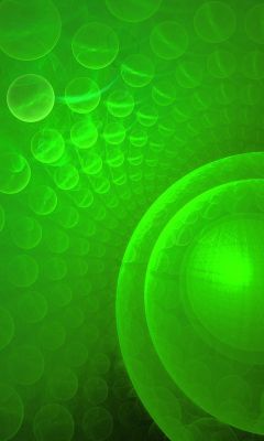Green Bubbles Abstract Mobile Wallpaper    X