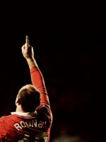 Wayne Rooney Football Player Striker Manchester United Soccer Football Sports     X