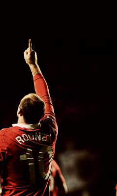 Wayne Rooney Football Player Striker Manchester United Soccer Football Sports     X