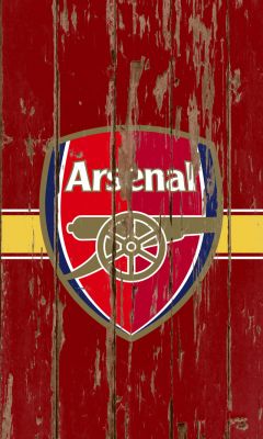 IPhone   Wallpaper Hd Weathered Wood Soccer Arsenal Red