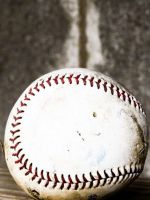 Used Baseball Closeup