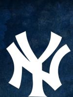 New York Yankees Logo On Blue Stained Background