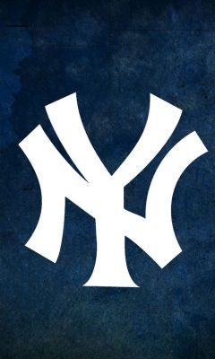 New York Yankees Logo On Blue Stained Background