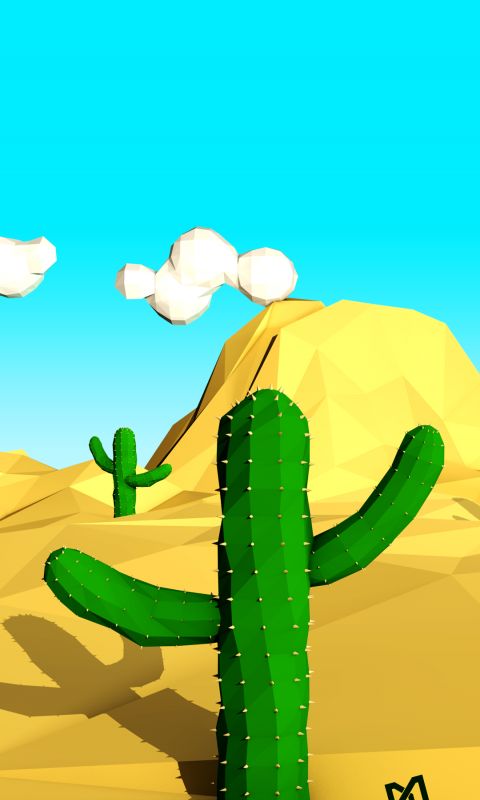 Cactus Cartoon Htc One Wallpapers For Mobile     X     Hd