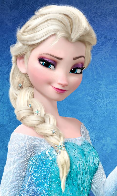 Elsa Frozen Cartoon Mobile Wallpaper     X