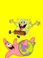 Spongebob And Patrick Cartoon Mobile Wallpaper     X