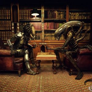 Alien Vs Predator Imagem Livros Xadrez