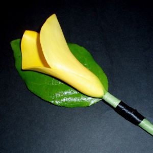 Groom Boutonniere Yellow Calla Lily     X