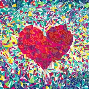 Abstract Color Heart Wallpaper