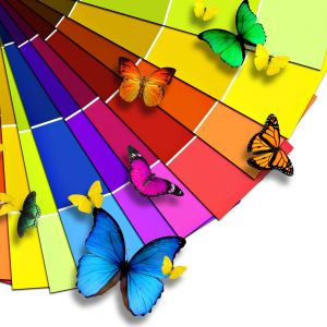 Colorful Butterflies Abstract Wallpaper