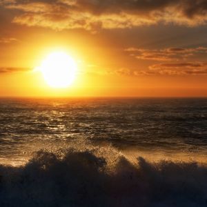 Sunset Over The Sea Wallpaper