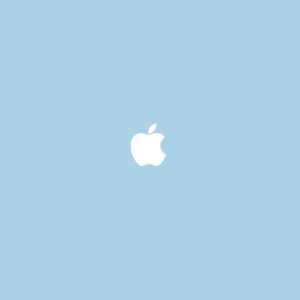 Papers Co Va   Apple Simple Logo Blue Minimal    Wallpaper