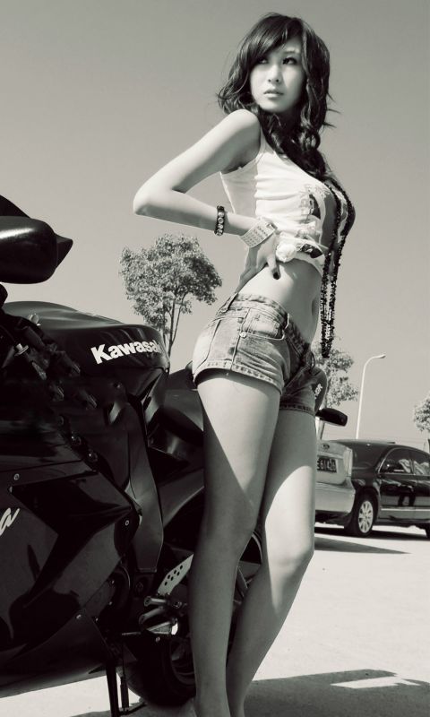 Beautiful Motorcycle Girl Iphone   Wallpaper Ilikewallpaper Com