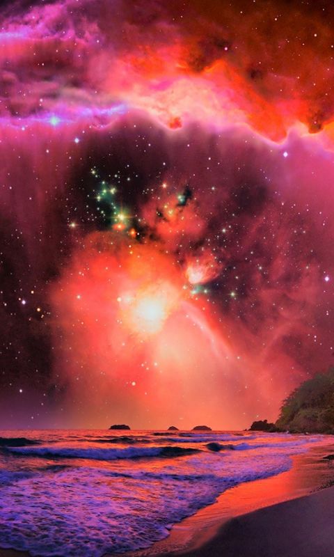 Purple Space HD Wallpaper