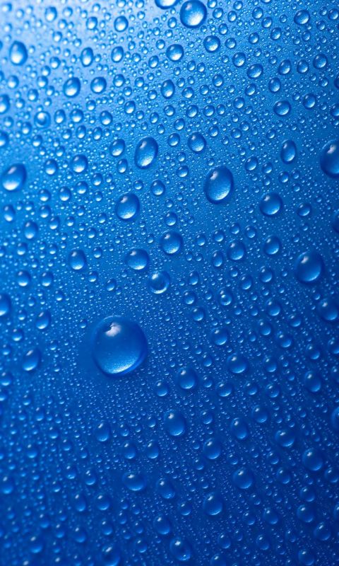 Droplets on blue