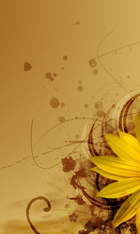 Yellow Flower Abstract Wallpapers           X