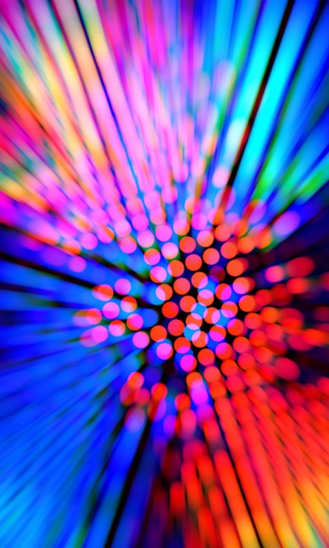 Neon Circles Abstract Mobile Wallpaper     X