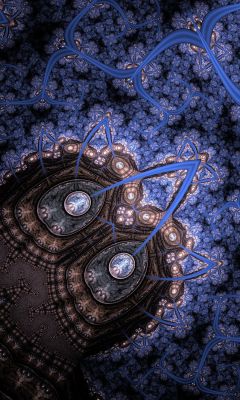 Blue And Brown Fractal Design Abstract Samsung Galaxy S  Wallpapers