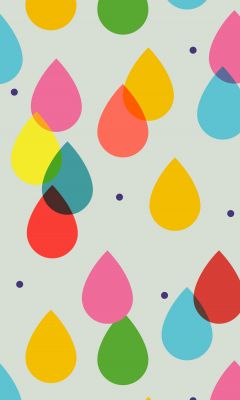 Cartoon Colorful Rain Drops Iphone   Wallpaper Ilikewallpaper Com