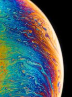 multicolored planet fluid painting wallpaper