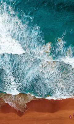 aerial photography of beach wallpaper
