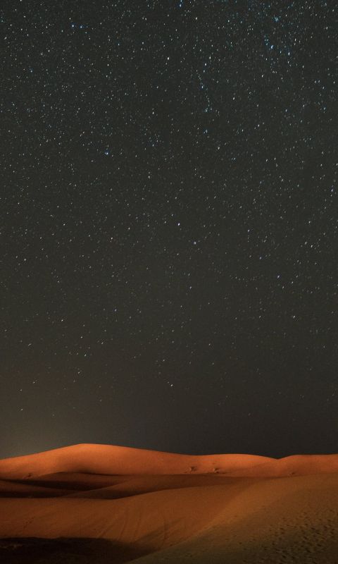 stars across the sky view at the desert wallpaper