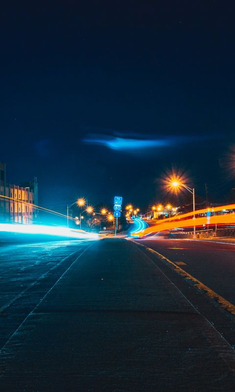 Street light night city wallpaper