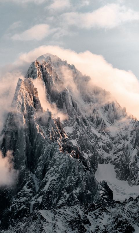 snow covered mountain during daytime wallpaper