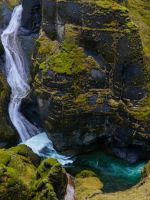 waterfalls in aerial view photography wallpaper