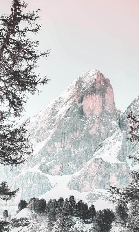 snowcaped mountain during daytime wallpaper
