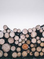 pile of wood logs wallpaper