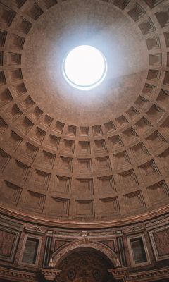 inside Pantheon temple in Rome Italy wallpaper