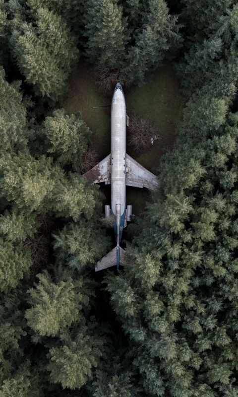 aerial photography of gray airplane wallpaper