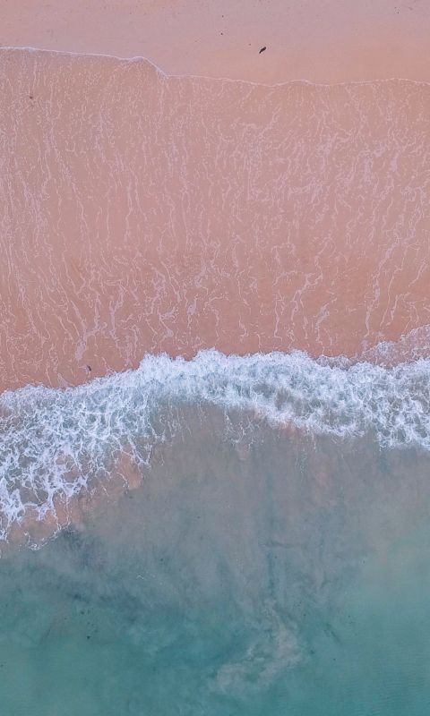 blue ocean waves on shore wallpaper