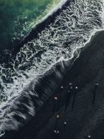 aerial view photography of beach wallpaper